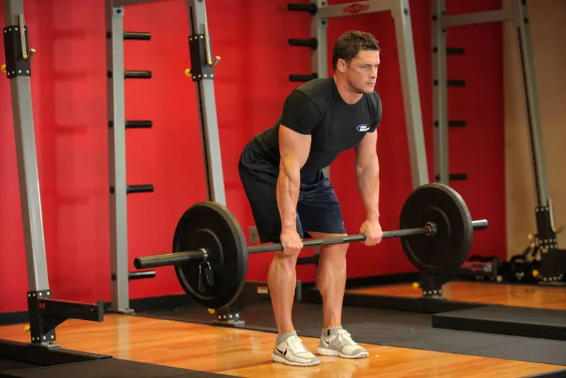 Bent Over Row: starting position