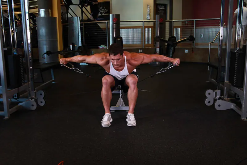Cable Lateral Raise: end position
