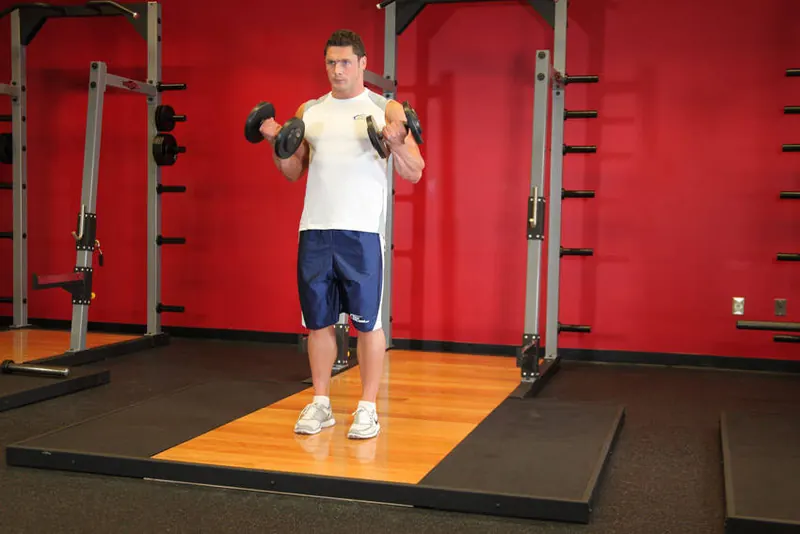 Dumbbell Curl: end position