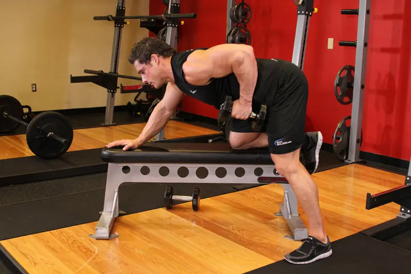 Dumbbell Row: end position