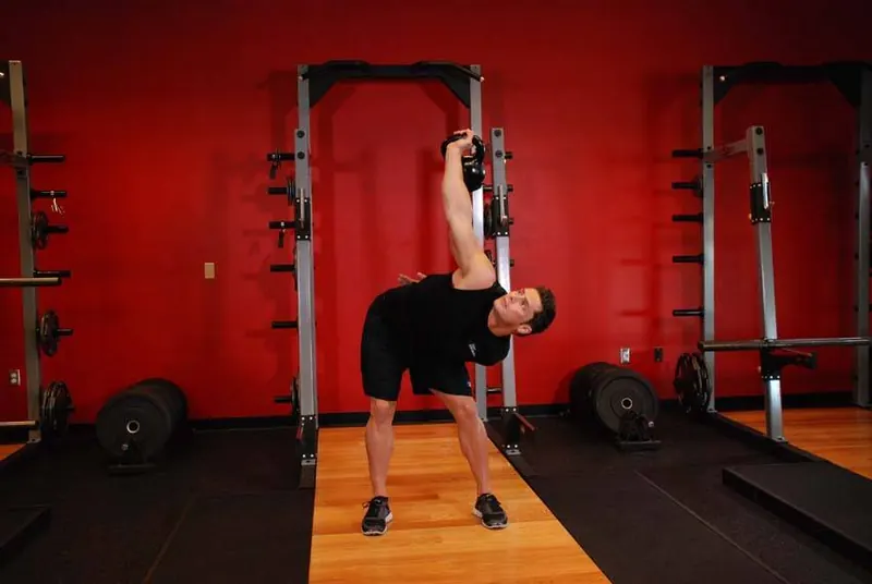Advanced Kettlebell Windmill: end position