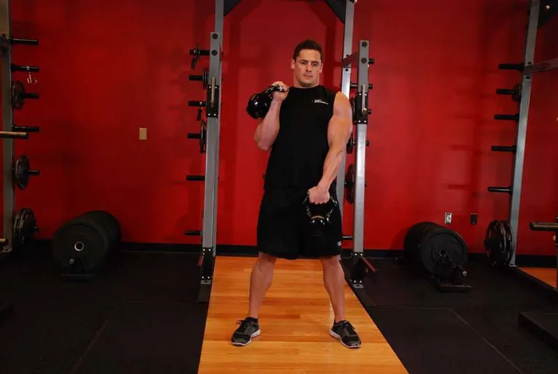 Alternating Hang Clean: end position