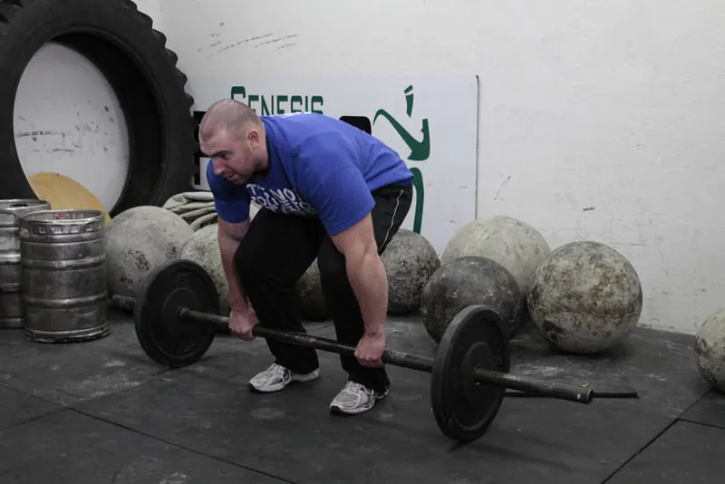 Axle Deadlift: starting position