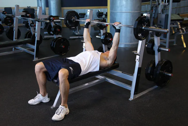 Barbell Guillotine Bench Press: starting position
