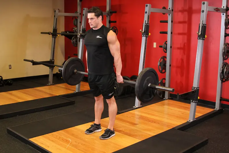 Barbell Hack Squat: end position