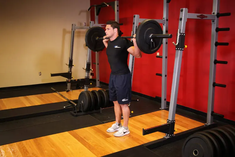 Barbell Lunge: starting position