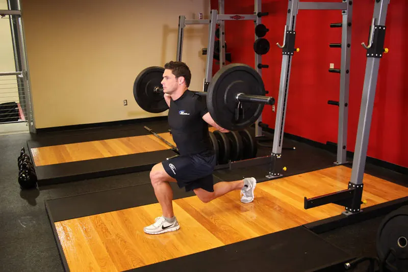 Barbell Lunge: end position