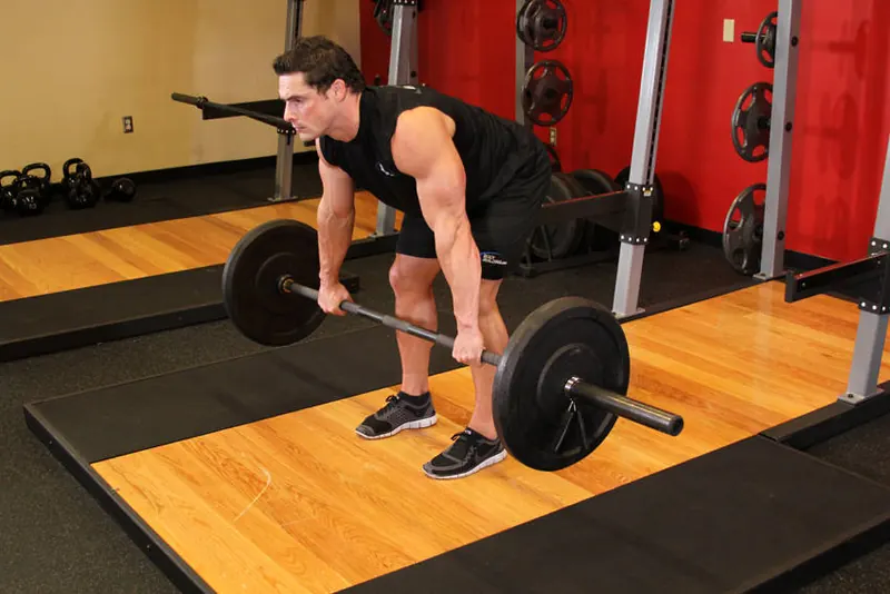 Barbell Rear Delt Row: starting position
