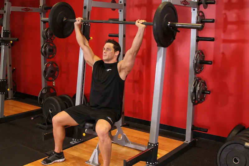 Barbell Shoulder Press: starting position