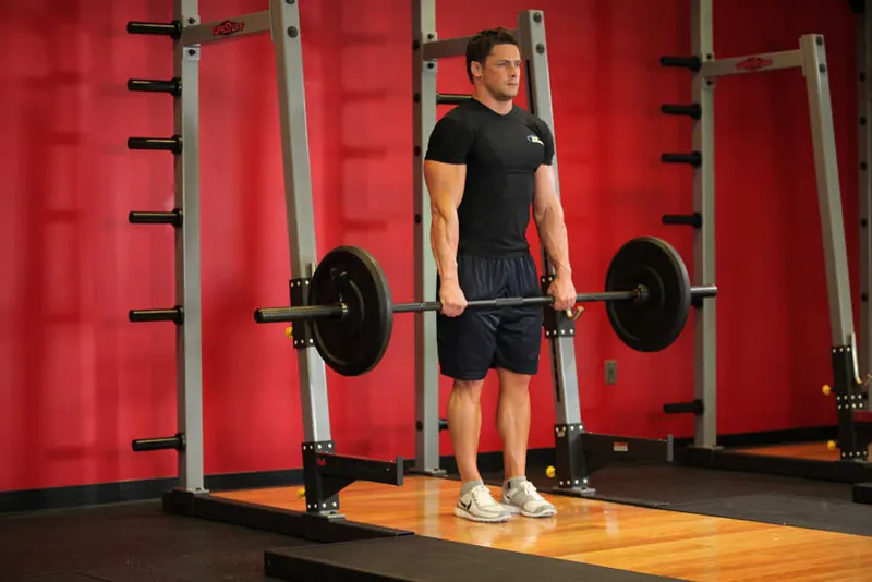 Barbell Shrug: starting position