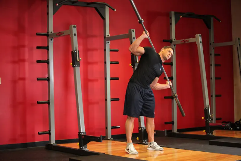 Barbell Side Bend: end position