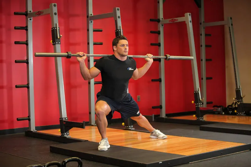 Barbell Side Split Squat: end position
