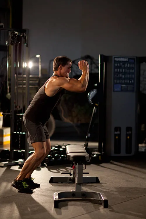 Bench Jump: starting position