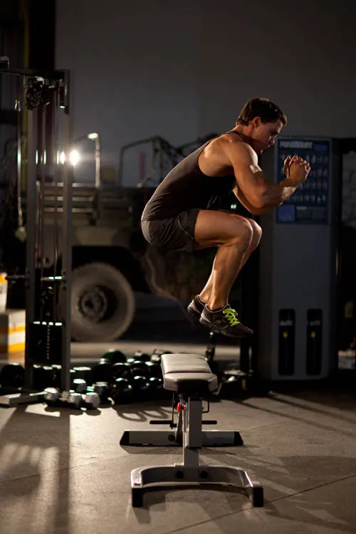 Bench Jump: end position