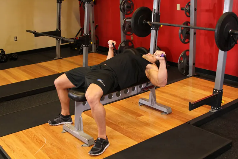 Bench Press - With Bands: starting position