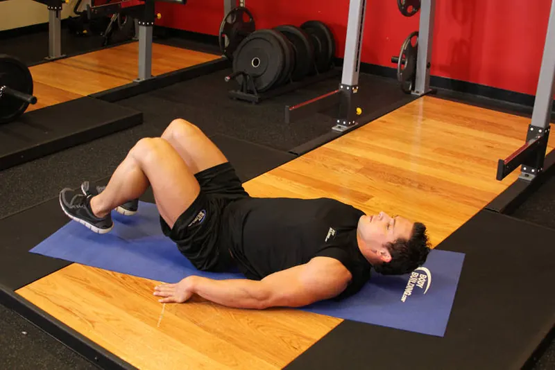 Bent-Knee Hip Raise: starting position