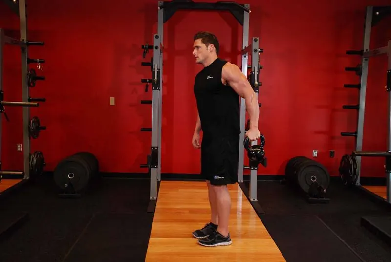 Bottoms-Up Clean From The Hang Position: end position