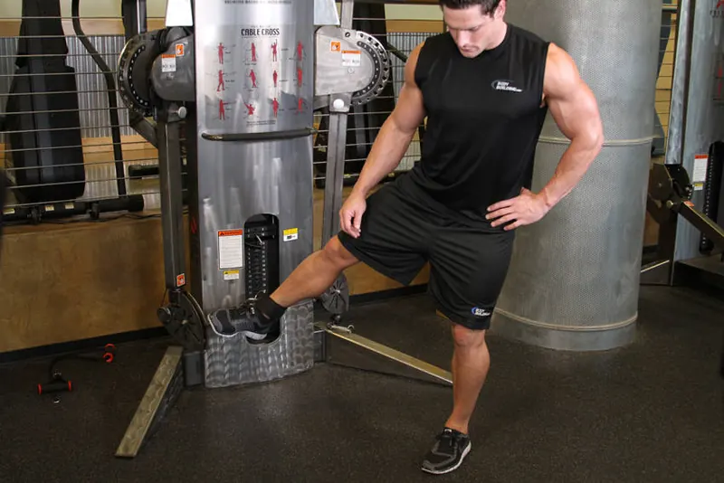 Cable Hip Adduction: starting position