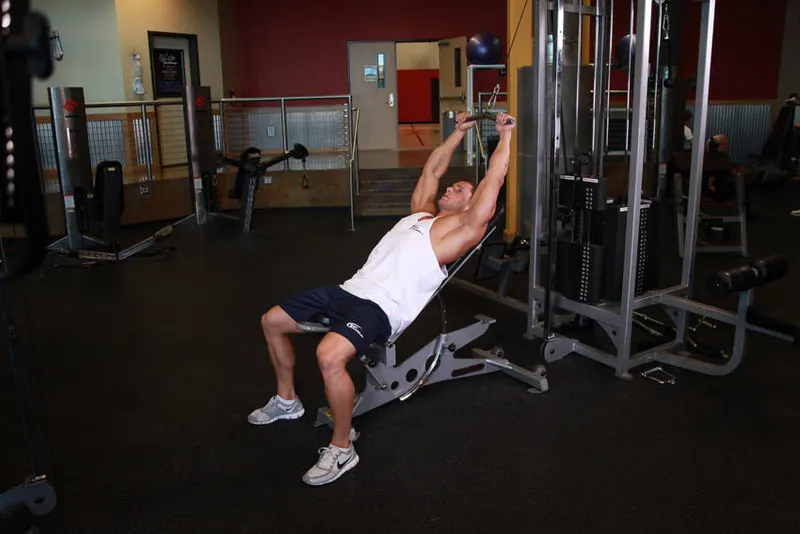 Cable Incline Pushdown: starting position
