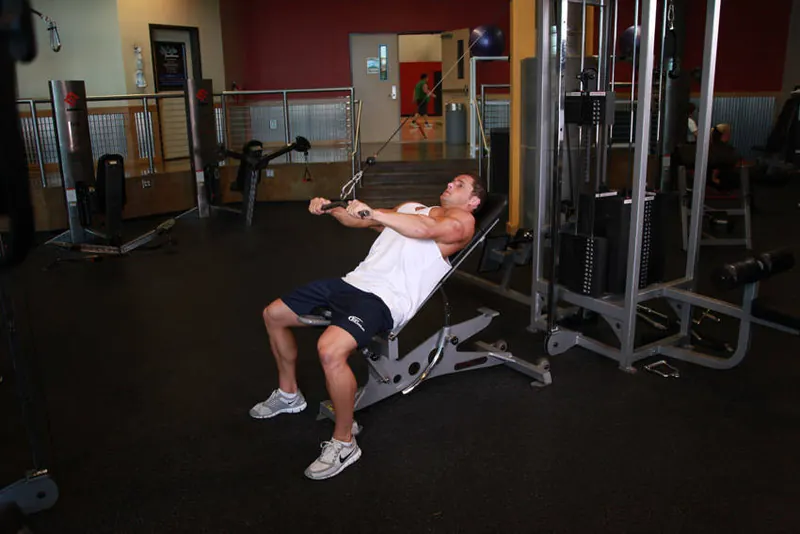 Cable Incline Pushdown: end position
