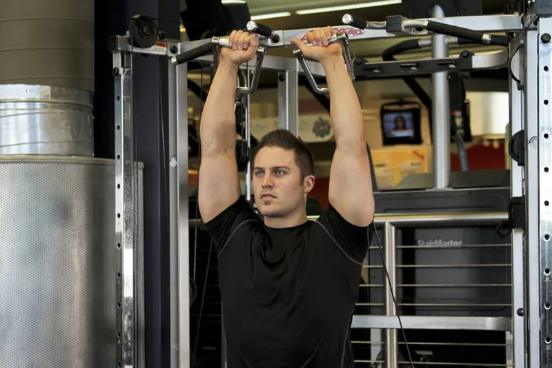 Cable Shoulder Press: end position