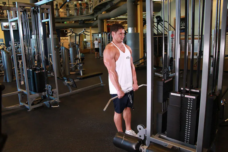 Cable Shrugs: starting position