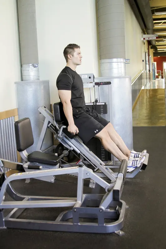 Calf Press: end position
