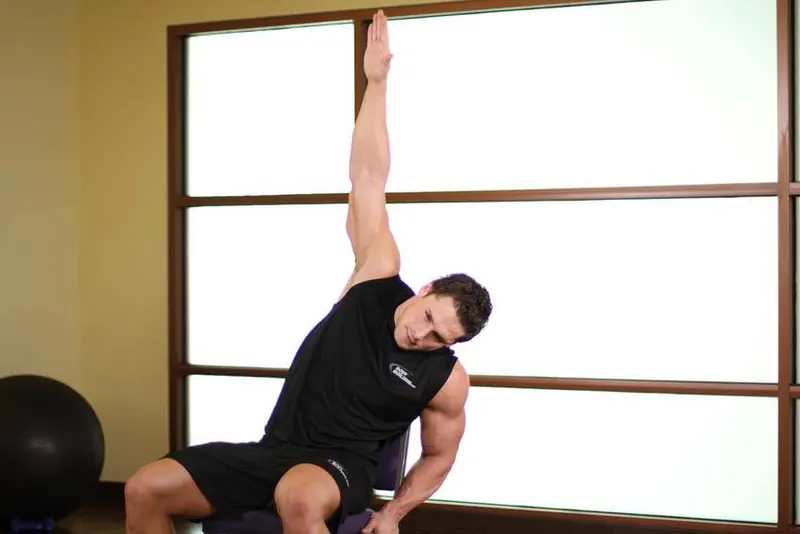Chair Lower Back Stretch: starting position