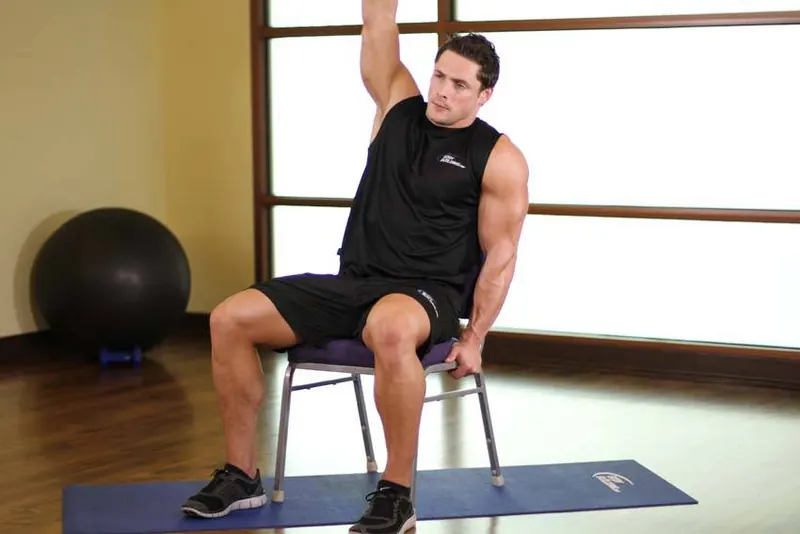 Chair Lower Back Stretch: end position