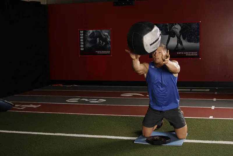 Chest Push (single response): end position