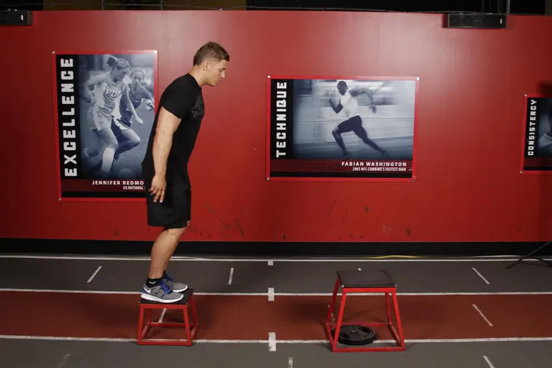 Depth Jump Leap: starting position