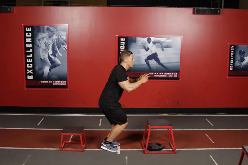 Depth Jump Leap: end position