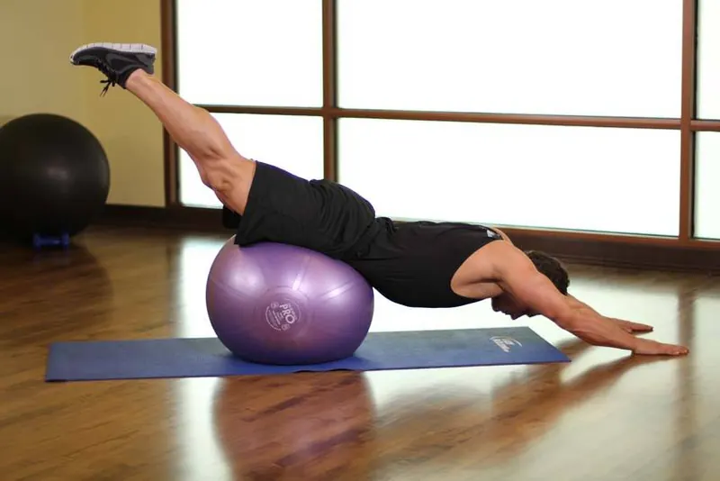 Downward Facing Balance: end position