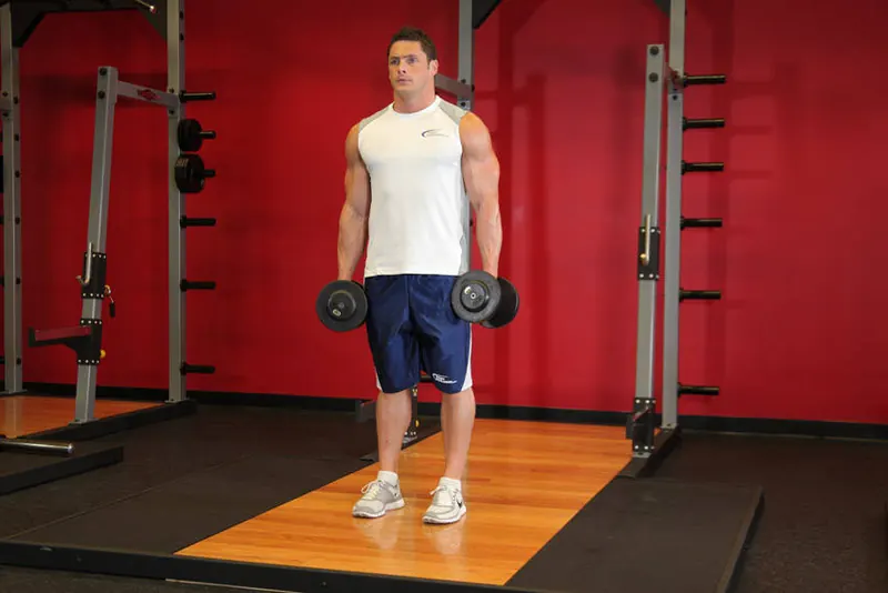 Dumbbell Rear Lunge: starting position