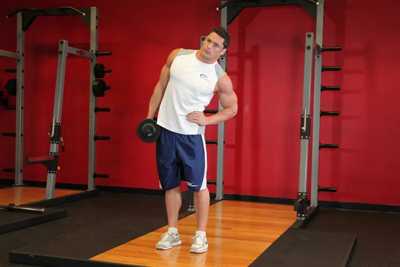 Dumbbell Side Bend: end position