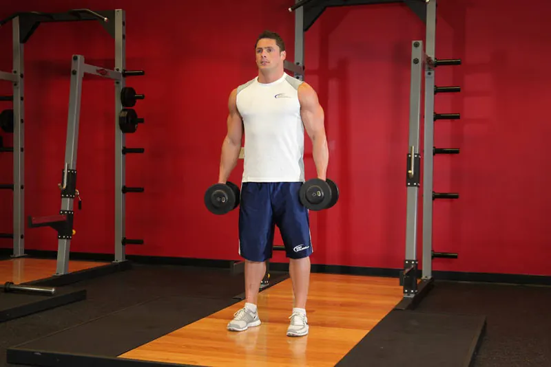 Dumbbell Squat: starting position