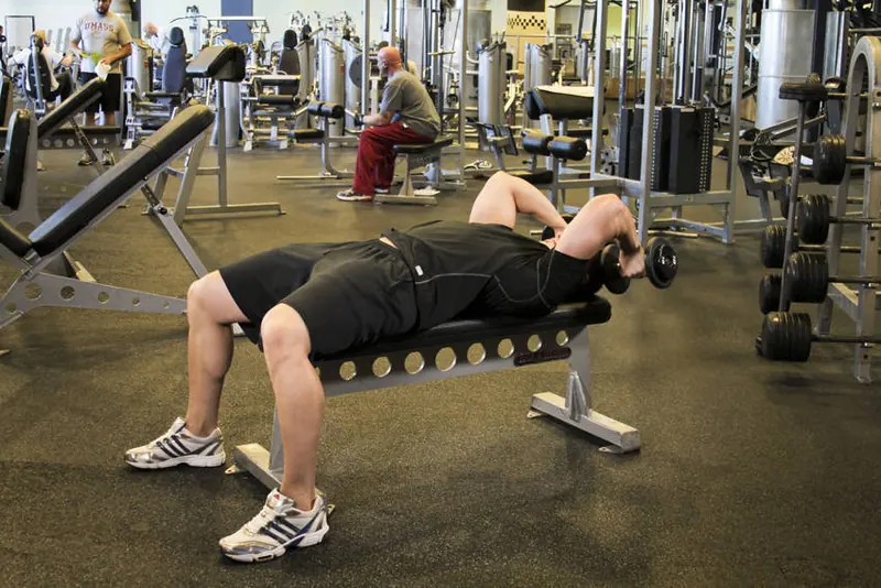 Dumbbell Tricep Extension -Pronated Grip: starting position