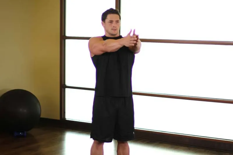 Dynamic Chest Stretch: starting position