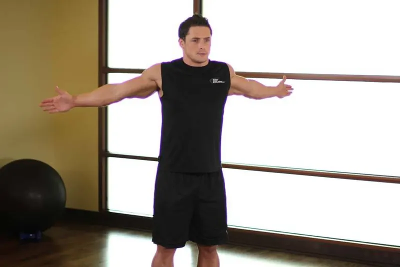 Dynamic Chest Stretch: end position