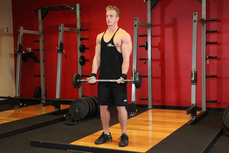 EZ-Bar Curl: starting position