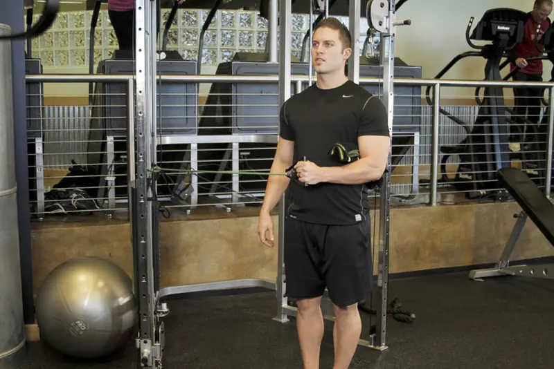 External Rotation with Band: starting position