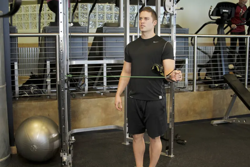 External Rotation with Band: end position