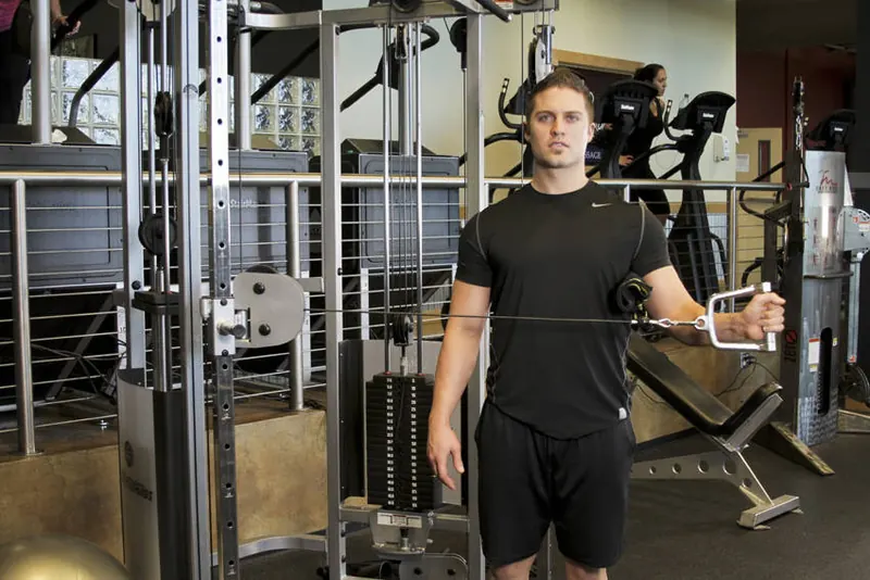 External Rotation with Cable: end position