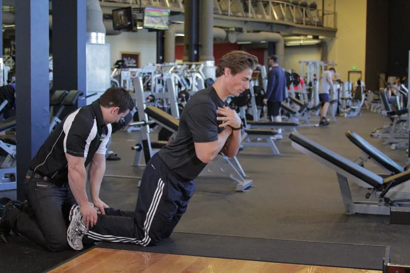 Floor Glute-Ham Raise: end position