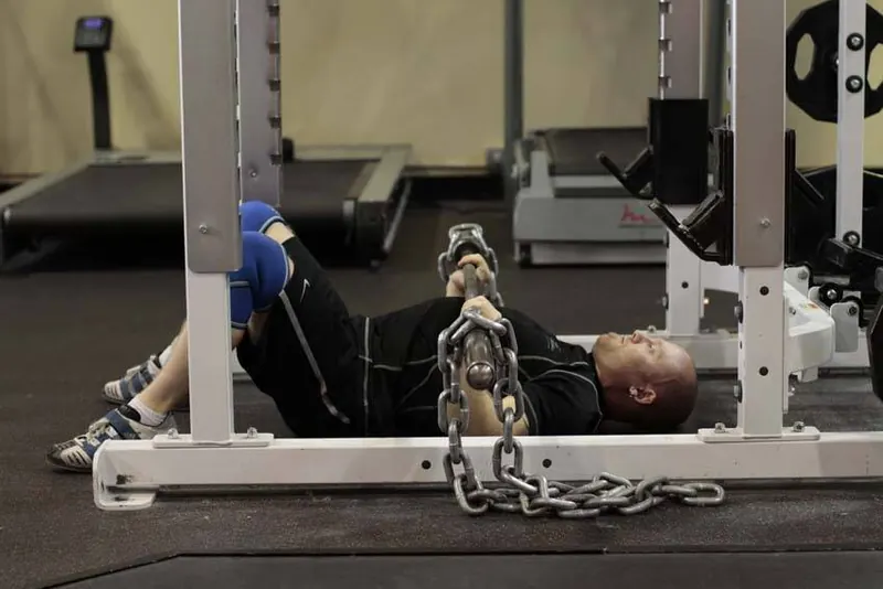 Floor Press with Chains: end position