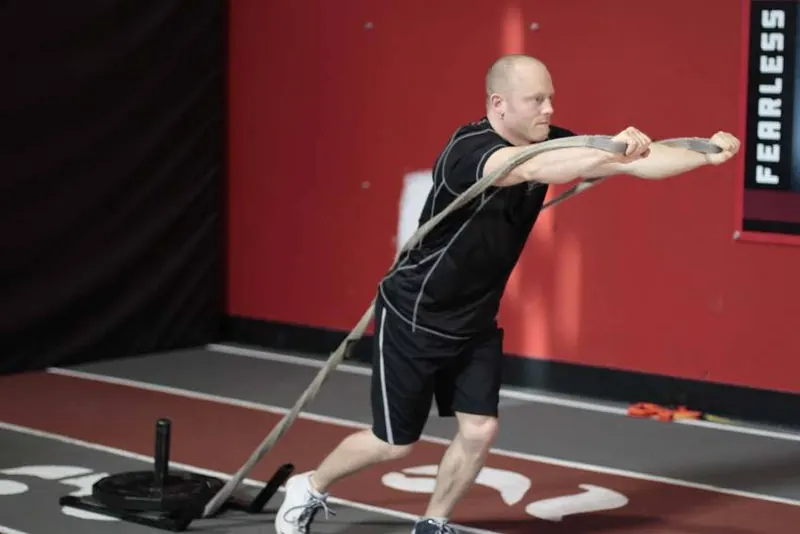 Forward Drag with Press: end position