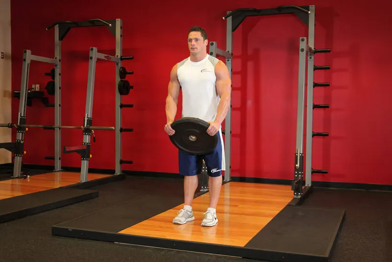 Front Plate Raise: starting position