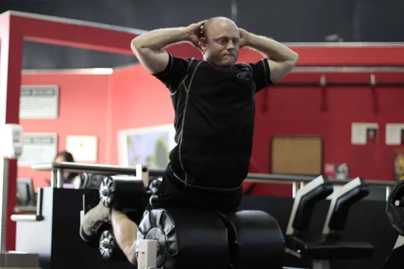 Glute Ham Raise: end position