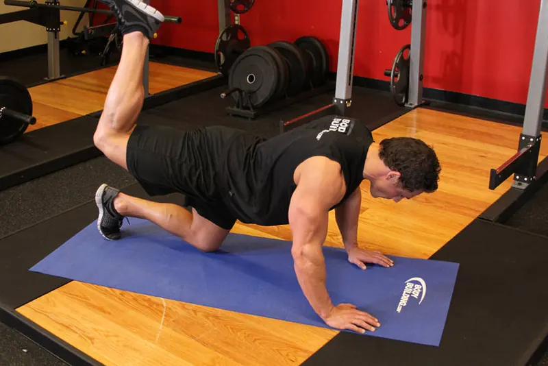 Glute Kickback: end position
