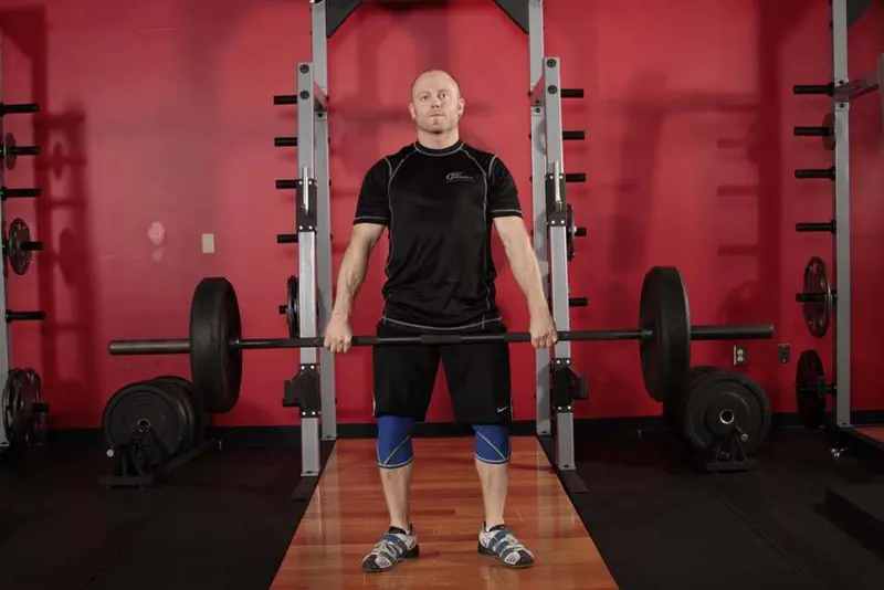 Hang Clean - Below the Knees: starting position